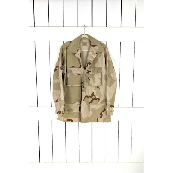 Adult military desert camo camouflage field jacket medium long